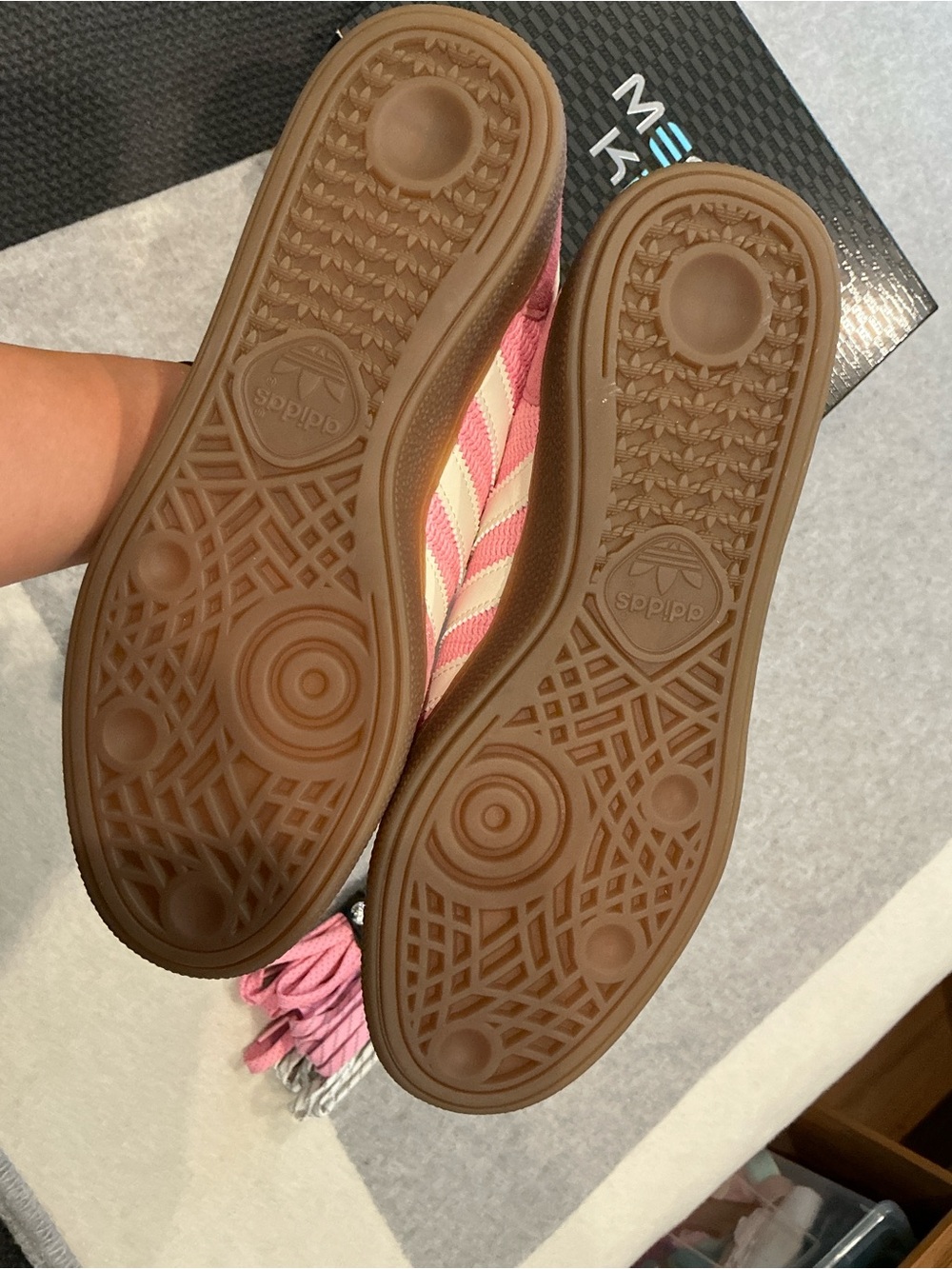 adidas X  messi x kith Pink Low-Top Sneakers with Cream Stripes - Picture 4 of 8